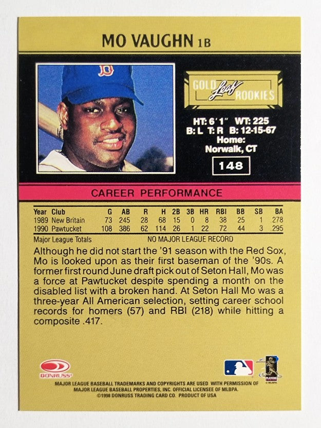 1998 Leaf #148 Mo Vaughn CC