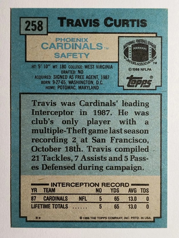 1988 Topps #258 Travis Curtis RC