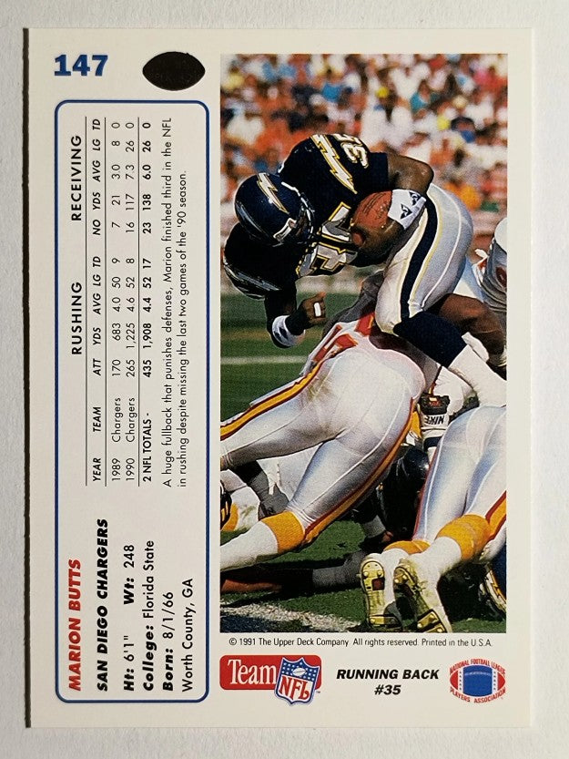 1991 Upper Deck #147 Marion Butts