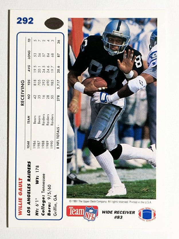 1991 Upper Deck #292 Willie Gault