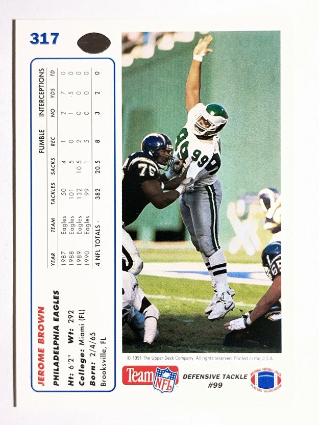 1991 Upper Deck #317 Jerome Brown