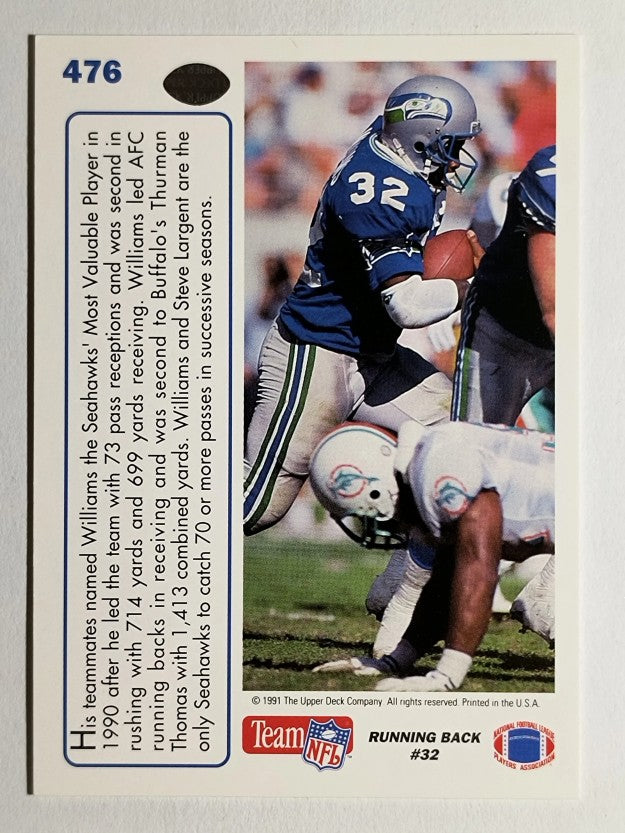 1991 Upper Deck #476 John L.Williams MVP