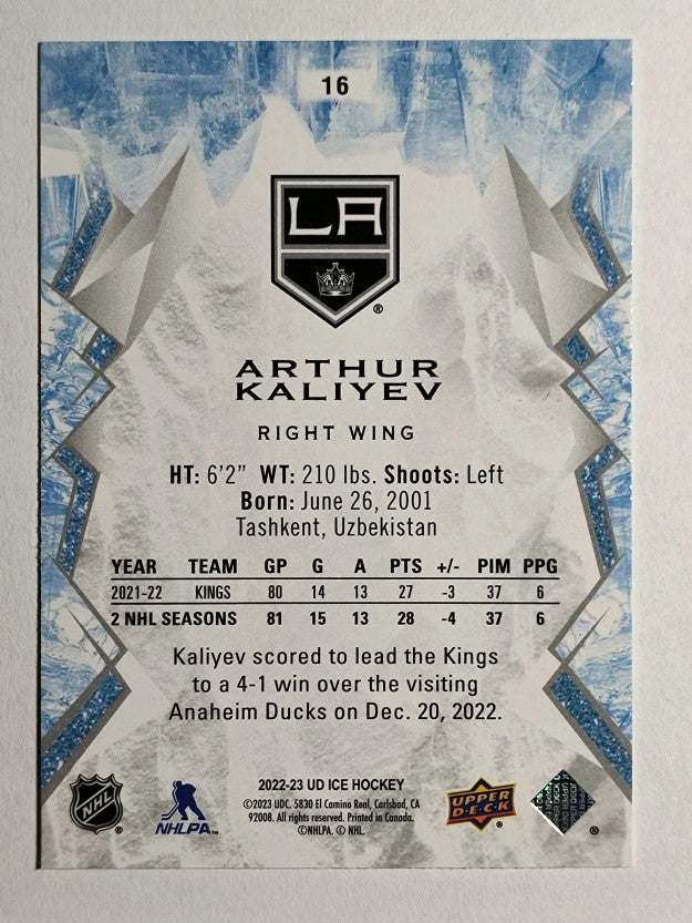 2022-23 Upper Deck Ice #16 Arthur Kaliyev