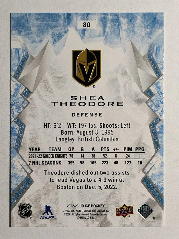 2022-23 Upper Deck Ice #80 Shea Theodore