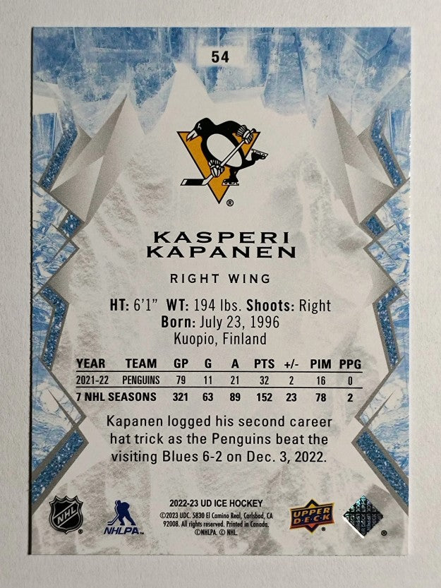 2022-23 Upper Deck Ice #54 Kasperi Kapanen
