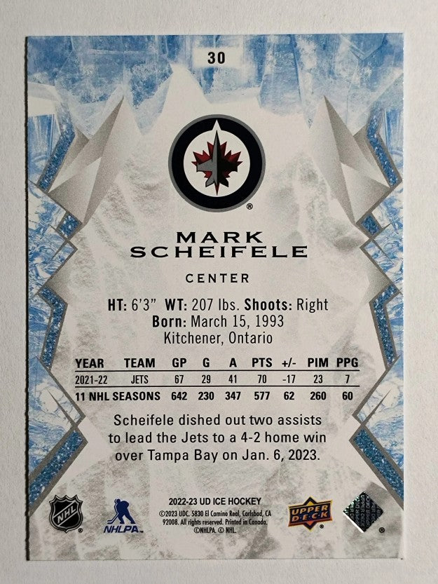 2022-23 Upper Deck Ice #30 Mark Scheifele