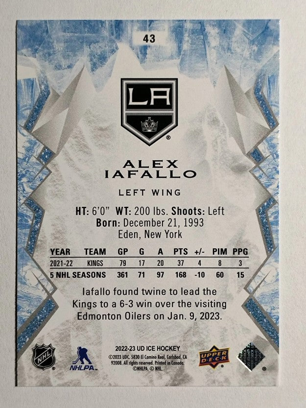 2022-23 Upper Deck Ice #43 Alex Iafallo