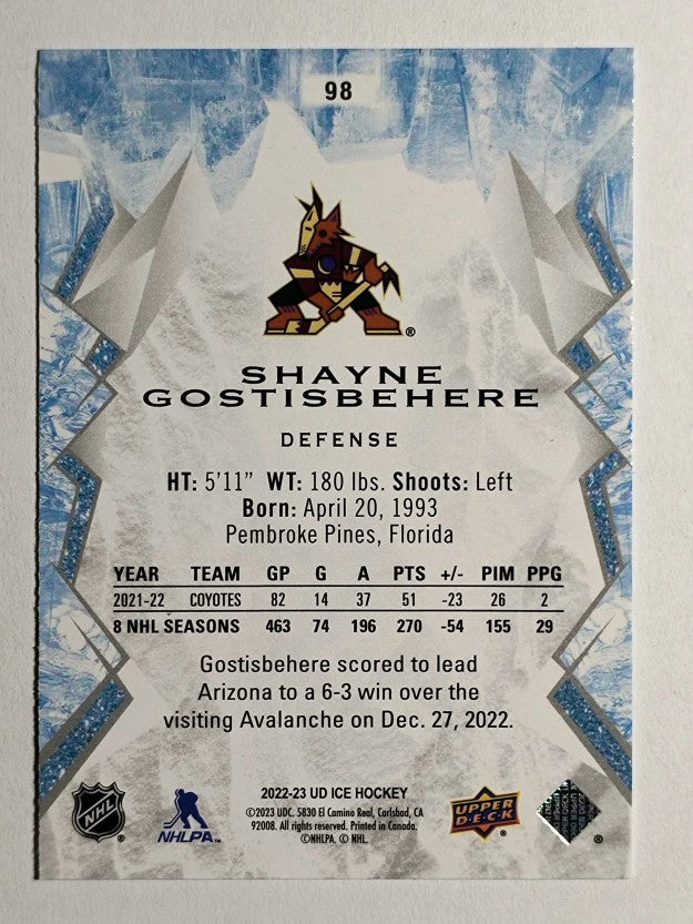 2022-23 Upper Deck Ice #98 Shayne Gostisbehere