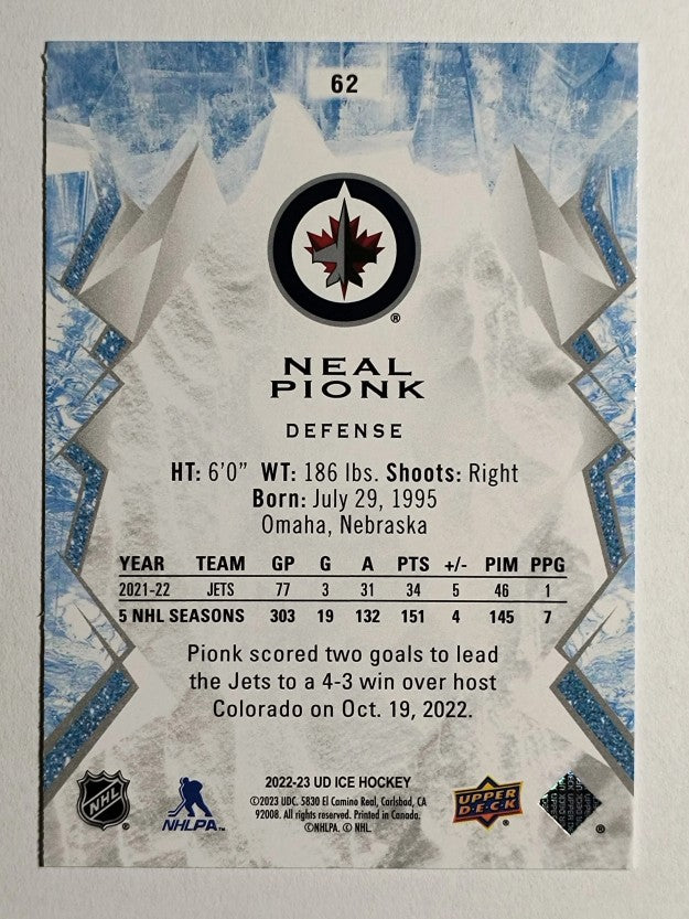 2022-23 Upper Deck Ice #62 Neal Pionk