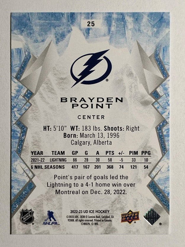 2022-23 Upper Deck Ice #25 Brayden Point