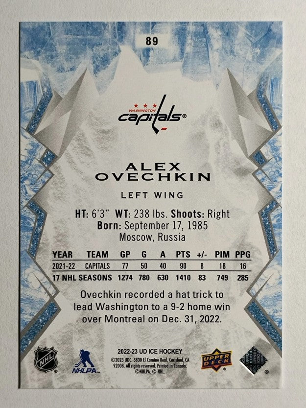 2022-23 Upper Deck Ice #89 Alex Ovechkin