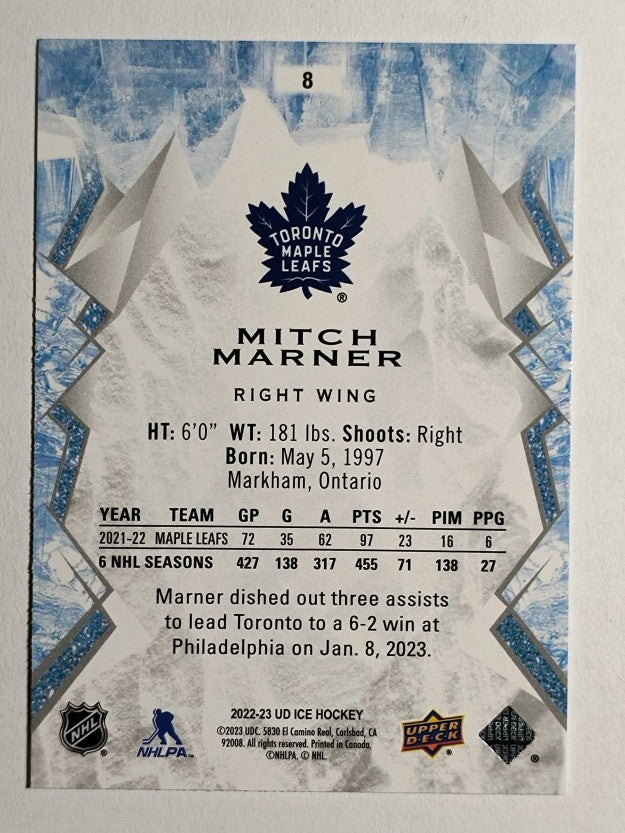 2022-23 Upper Deck Ice #8 Mitch Marner