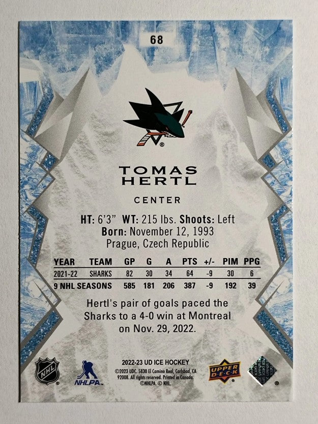 2022-23 Upper Deck Ice #68 Tomas Hertl