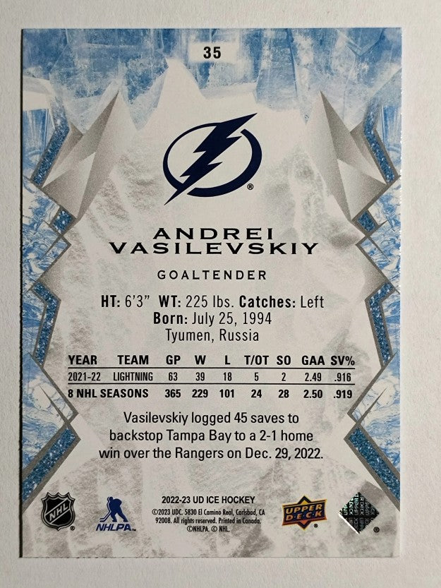 2022-23 Upper Deck Ice #35 Andrei Vasilevskiy