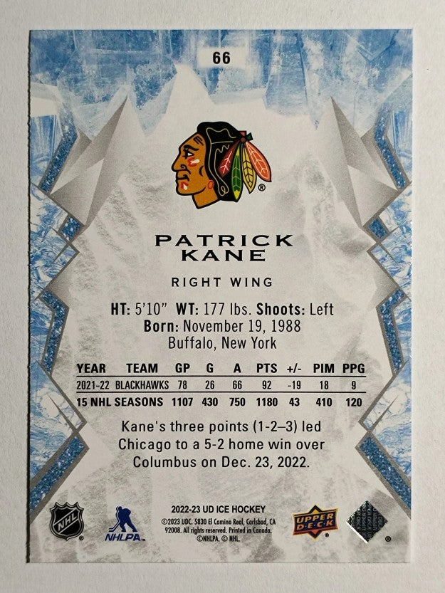 2022-23 Upper Deck Ice #66 Patrick Kane