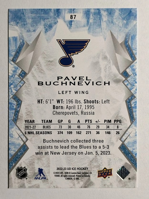 2022-23 Upper Deck Ice #87 Pavel Buchnevich