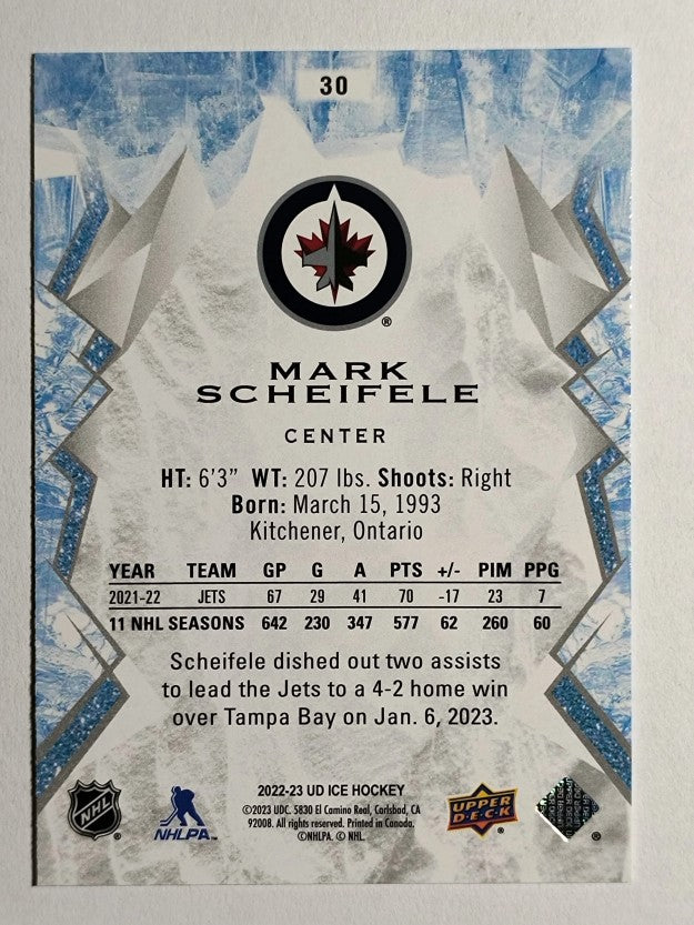 2022-23 Upper Deck Ice #30 Mark Scheifele