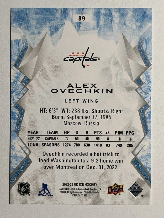 2022-23 Upper Deck Ice #89 Alex Ovechkin