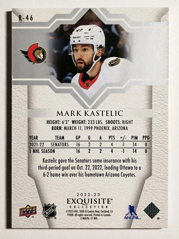2022-23 Exquisite Collection Rookies #R46 Mark Kastelic