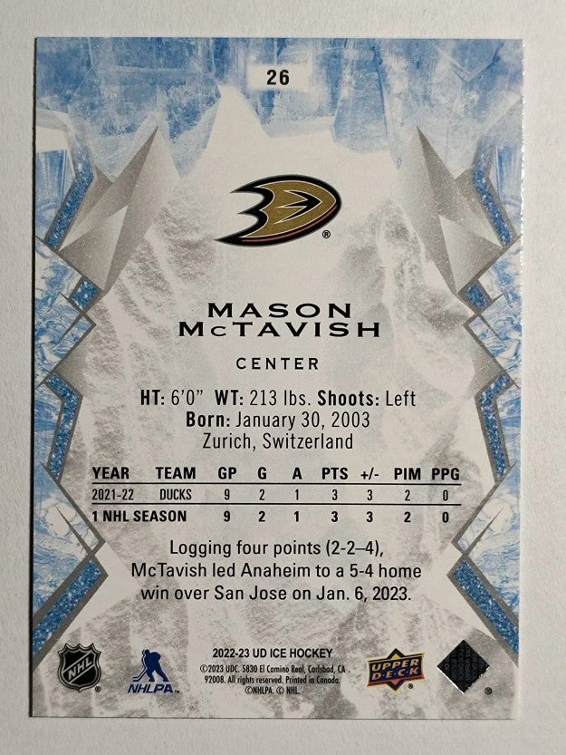 2022-23 Upper Deck Ice Green #26 Mason McTavish