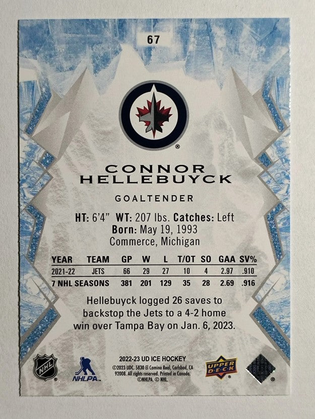 2022-23 Upper Deck Ice Green #67 Connor Hellebuyck