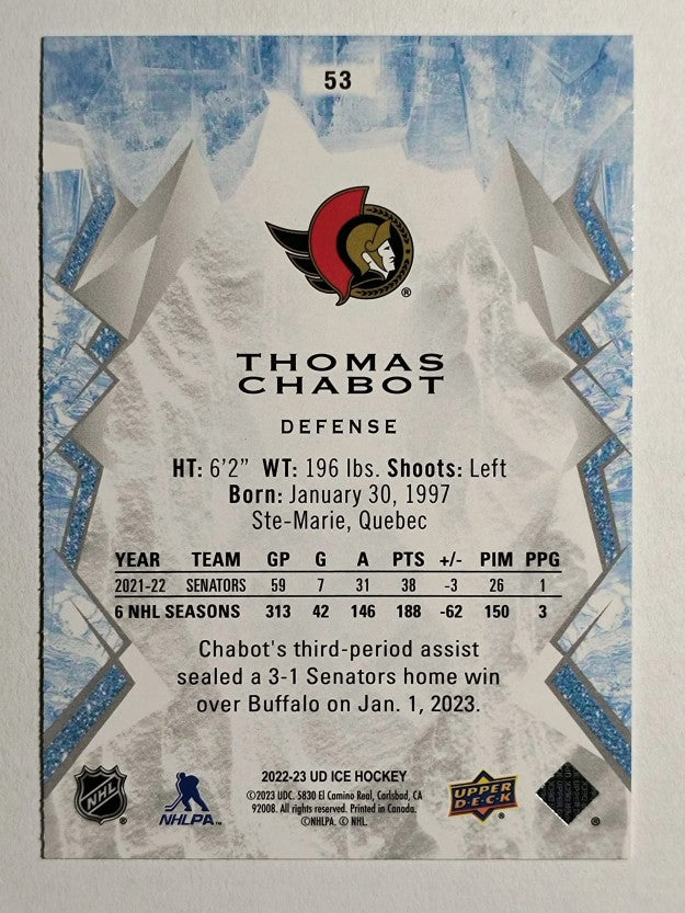 2022-23 Upper Deck Ice Green #53 Thomas Chabot