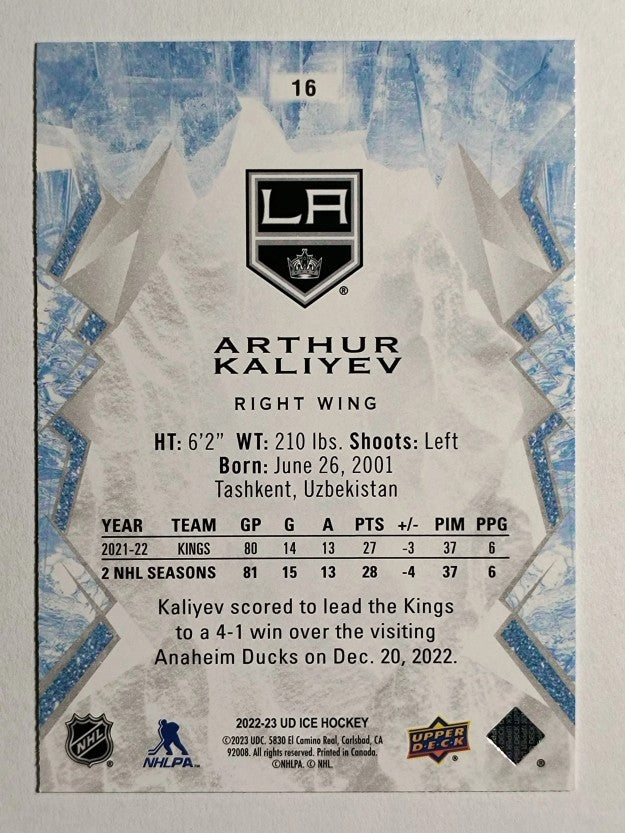 2022-23 Upper Deck Ice Green #16 Arthur Kaliyev