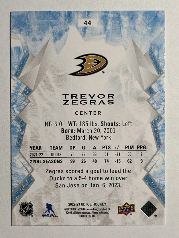 2022-23 Upper Deck Ice Green #44 Trevor Zegras