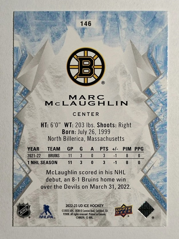 2022-23 Upper Deck Ice Green #146 Marc McLaughlin RC