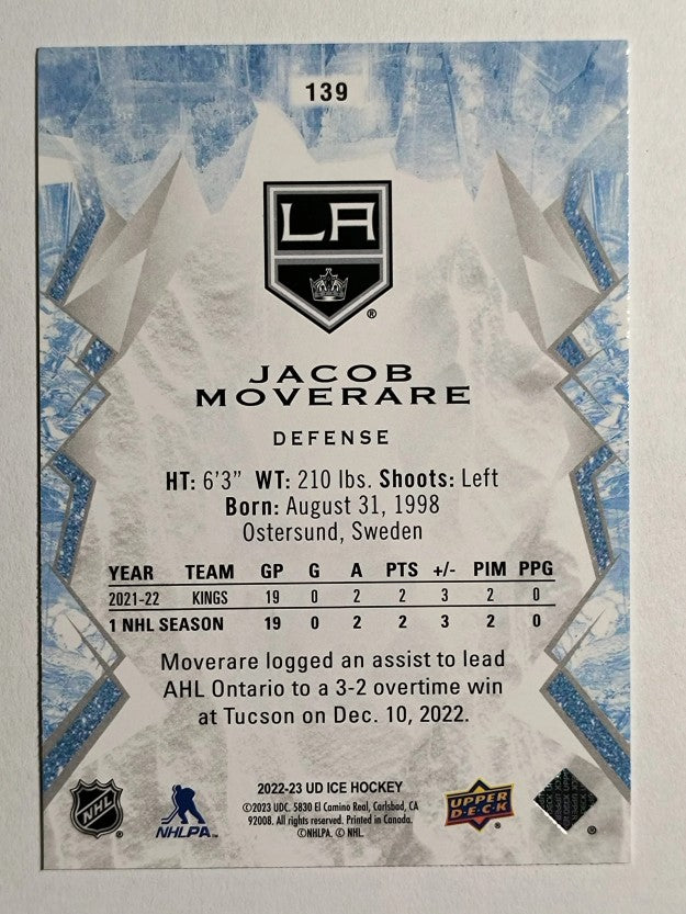 2022-23 Upper Deck Ice Green #139 Jacob Moverare RC