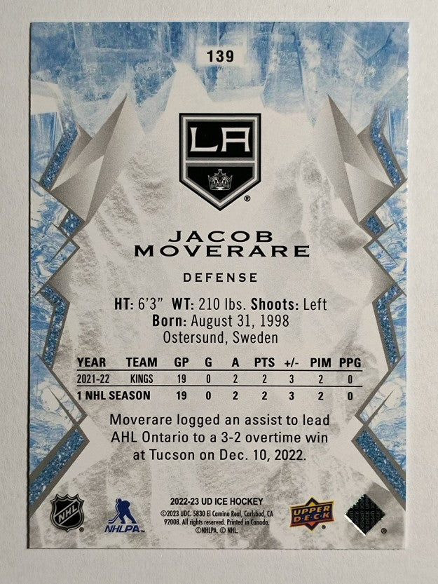 2022-23 Upper Deck Ice #139 Jacob Moverare RC