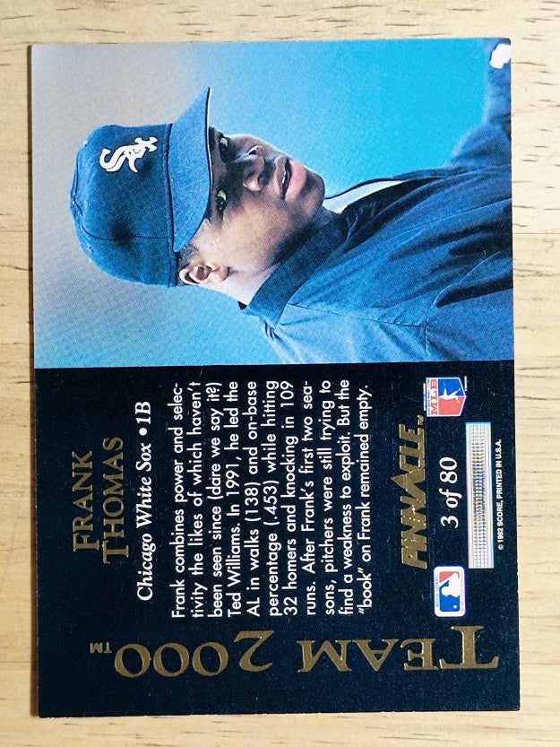 1992 Pinnacle Team 2000 #3 Frank Thomas