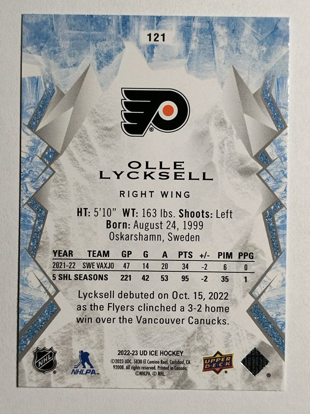 2022-23 Upper Deck Ice #121 Olle Lycksell RC