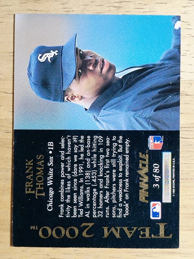 1992 Pinnacle Team 2000 #3 Frank Thomas
