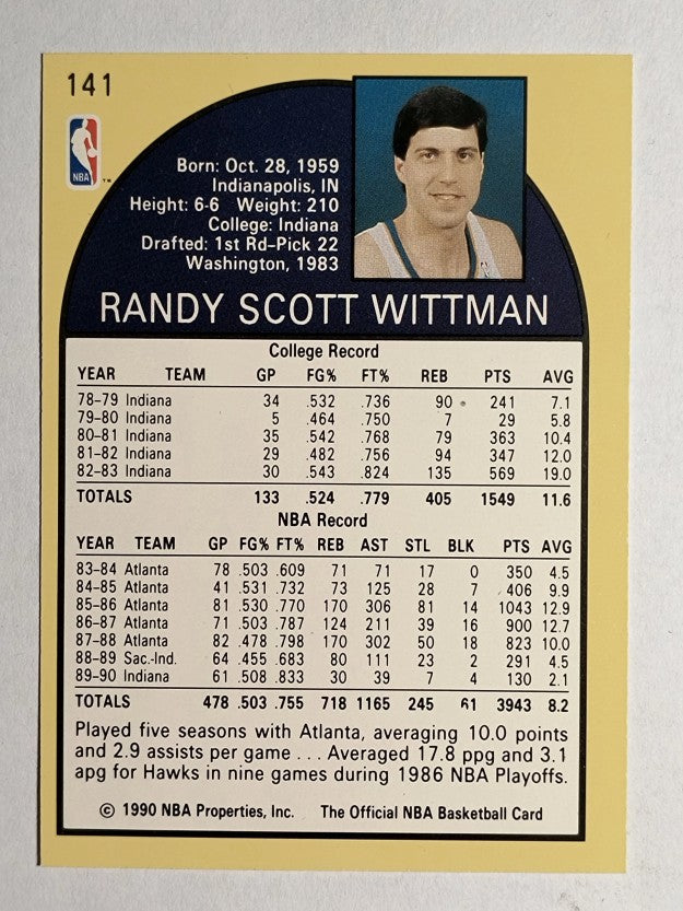 1990-91 Hoops #141 Randy Wittman