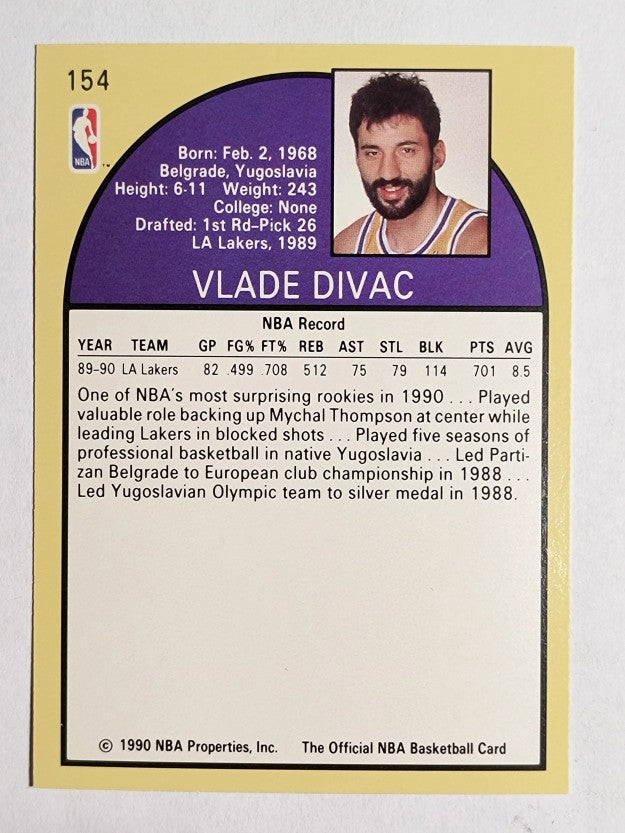 1990-91 Hoops #154 Vlade Divac RC