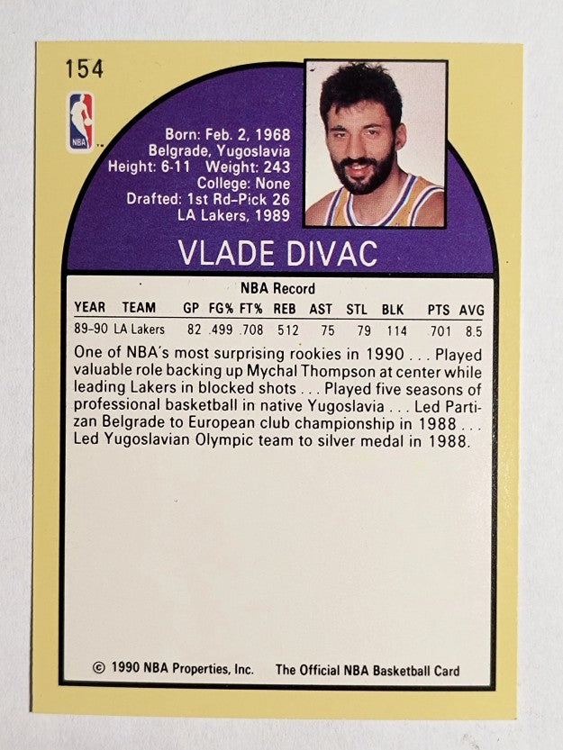 1990-91 Hoops #154 Vlade Divac RC