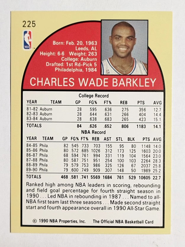 1990-91 Hoops #225 Charles Barkley