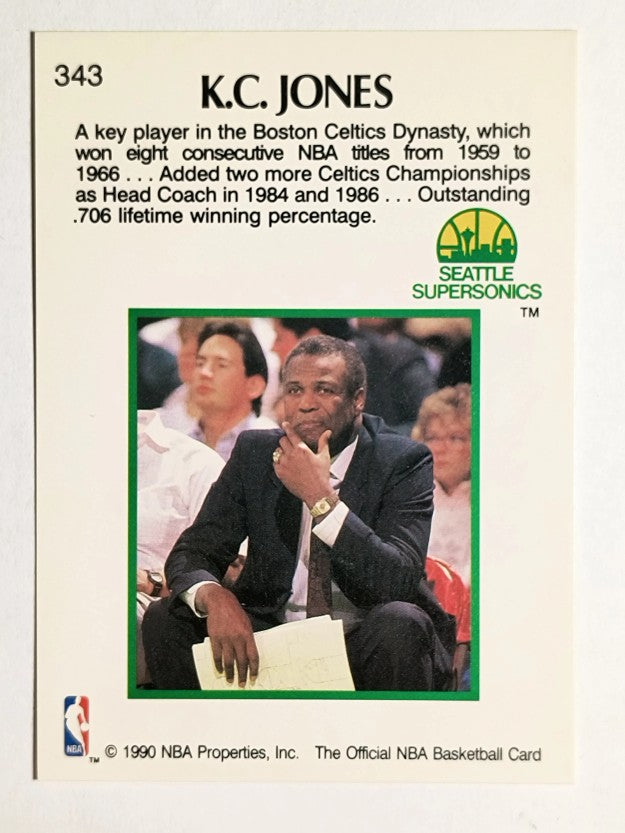 1990-91 Hoops #343 K.C. Jones CO