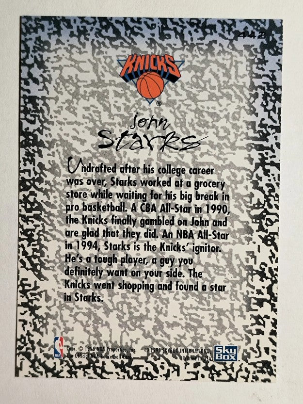 1994-95 Hoops #443 John Starks GM