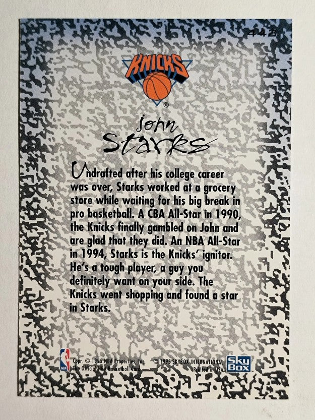 1994-95 Hoops #443 John Starks GM