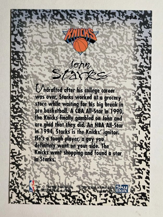 1994-95 Hoops #443 John Starks GM
