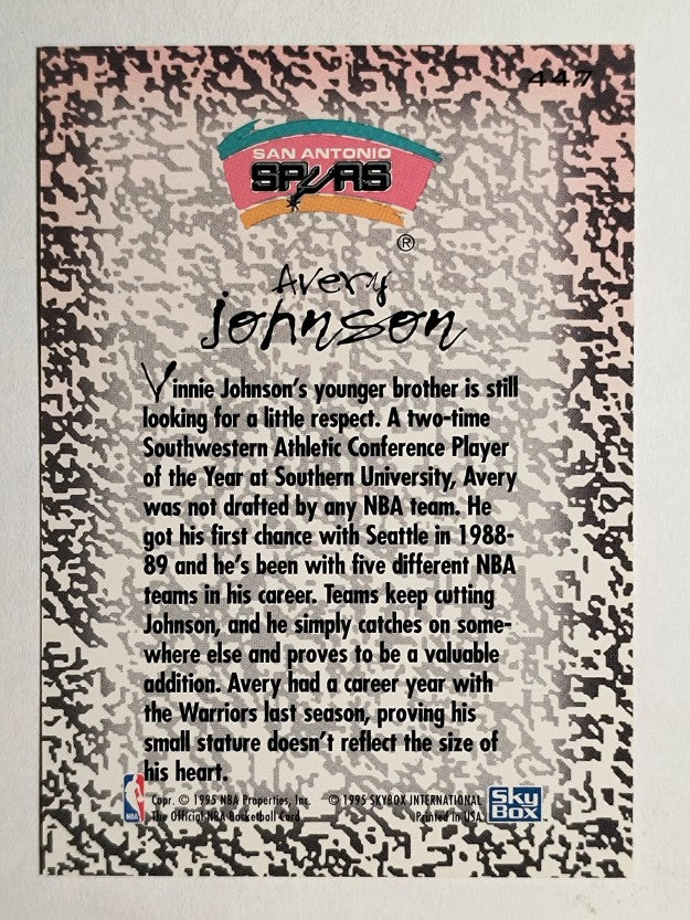 1994-95 Hoops #447 Avery Johnson GM