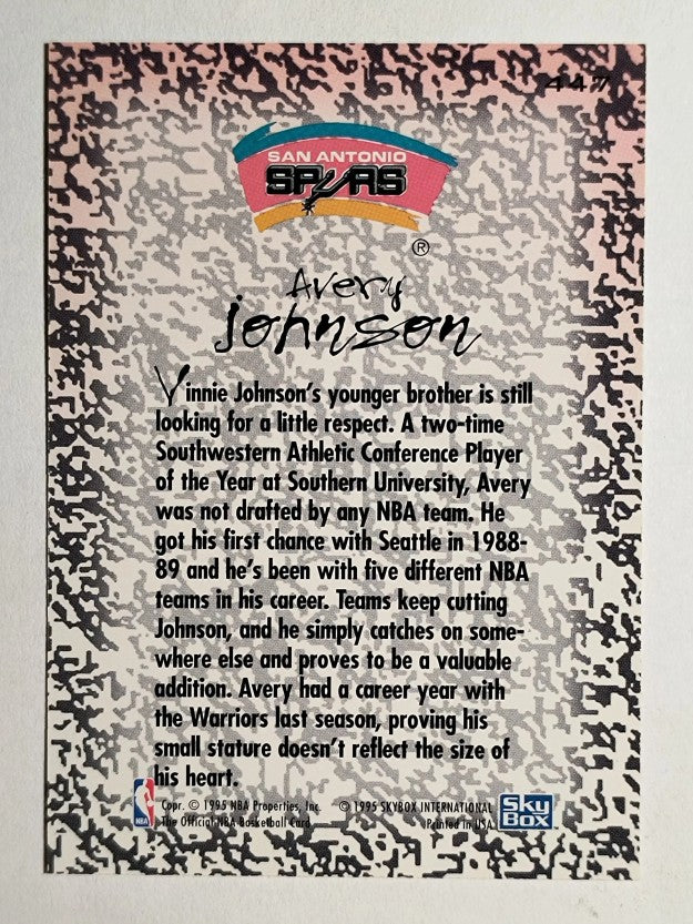 1994-95 Hoops #447 Avery Johnson GM