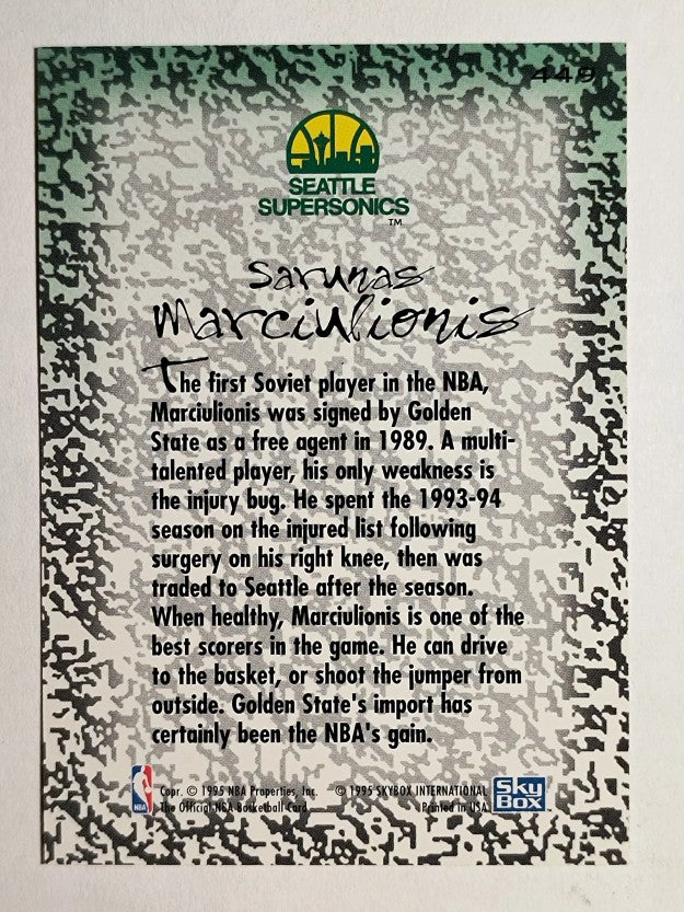 1994-95 Hoops #449 Sarunas Marciulionis GM