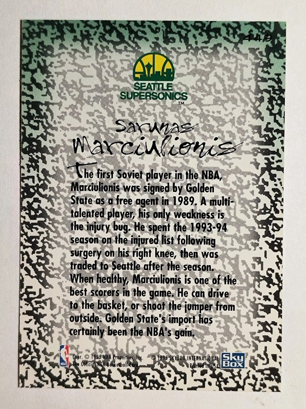 1994-95 Hoops #449 Sarunas Marciulionis GM