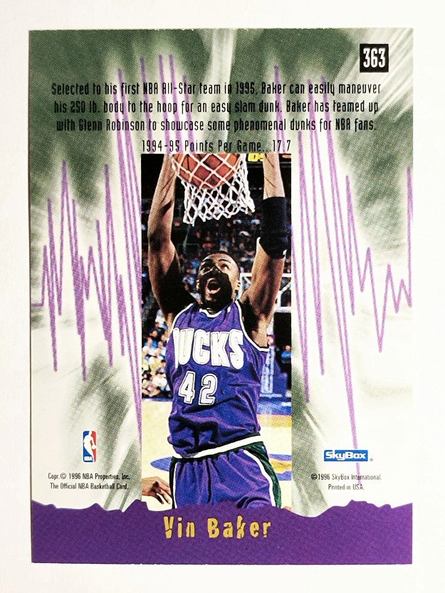 1995-96 Hoops #363 Vin Baker ES