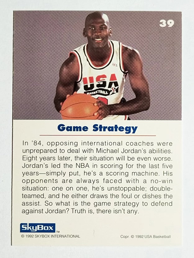 1992 SkyBox USA #39 Michael Jordan/Game Strategy