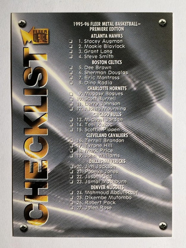 1995-96 Metal #119 Checklist