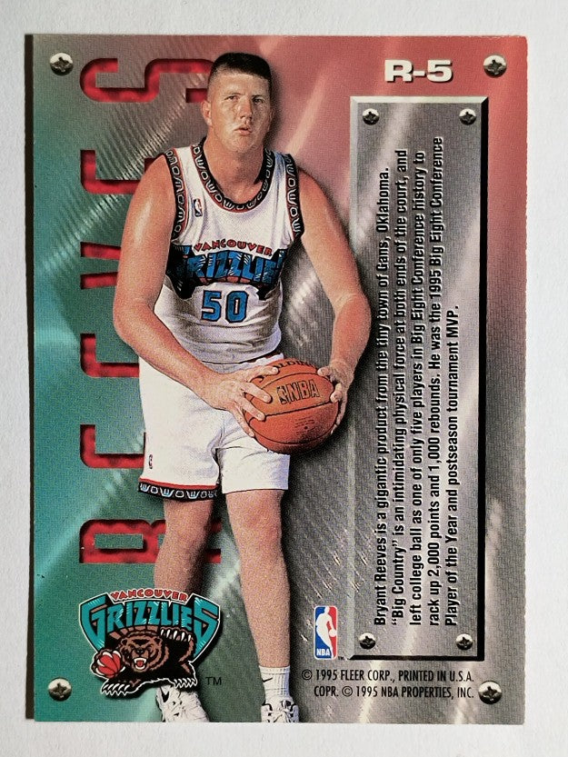 1995-96 Metal Rookie Roll Call #R5 Bryant Reeves